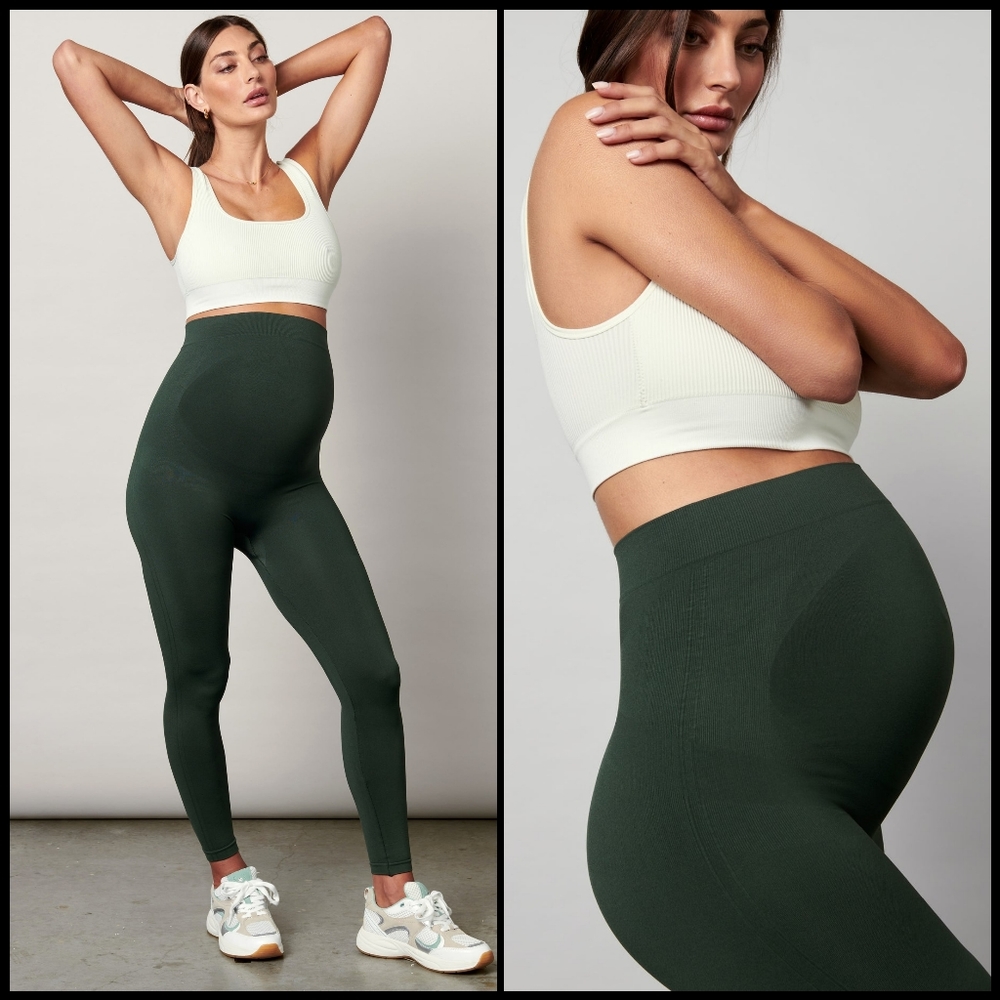 Blanqi Everyday Maternity Leggings in Green